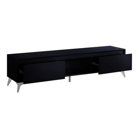 Acme - Raceloma Tv Stand 91994 LED, Black & Chrome Finish