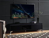 Acme - Raceloma Tv Stand 91994 LED, Black & Chrome Finish