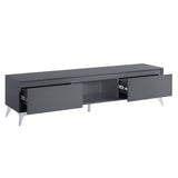 Acme - Raceloma Tv Stand 91996 LED, Gray & Chrome Finish