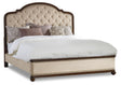 Leesburg King Upholstered Bed - Beige / Dark Brown by Hooker Furniture - View 1