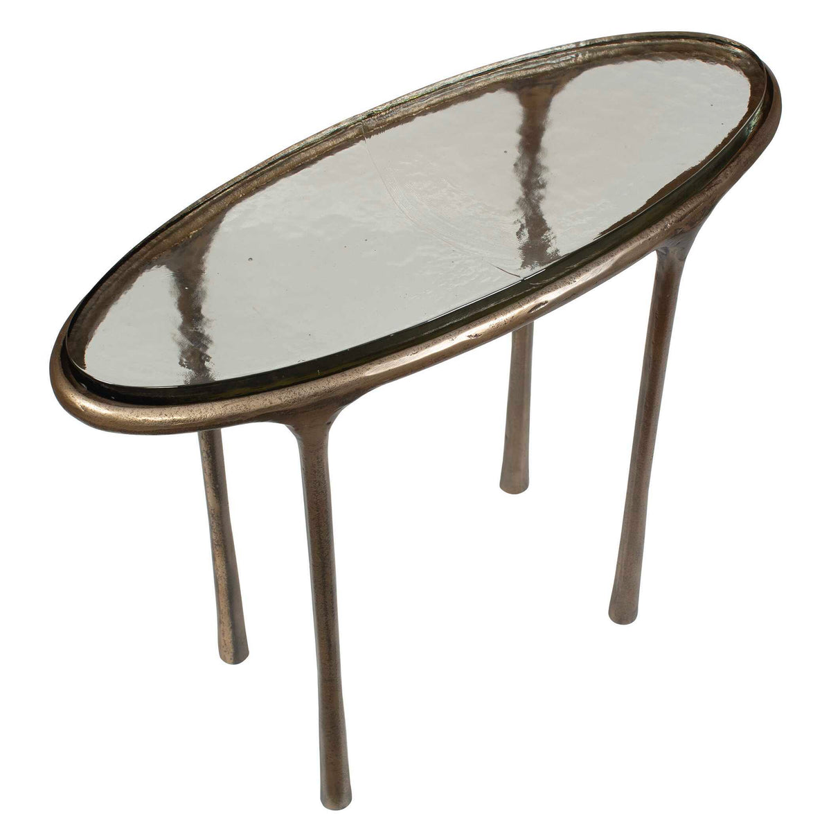 Ata Oval Accent Table Brass - Gold by Uttermost - View 4