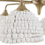 Biddeford 6 Light Beaded Pendant - Gold / White by Uttermost - View 10