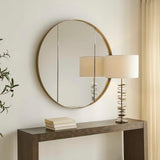 Amram Round Mirror - Gold by Uttermost - View 3