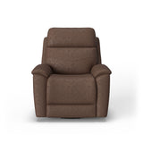 Refined Transitional Leather Swivel Gliding Recliner | Flexsteel