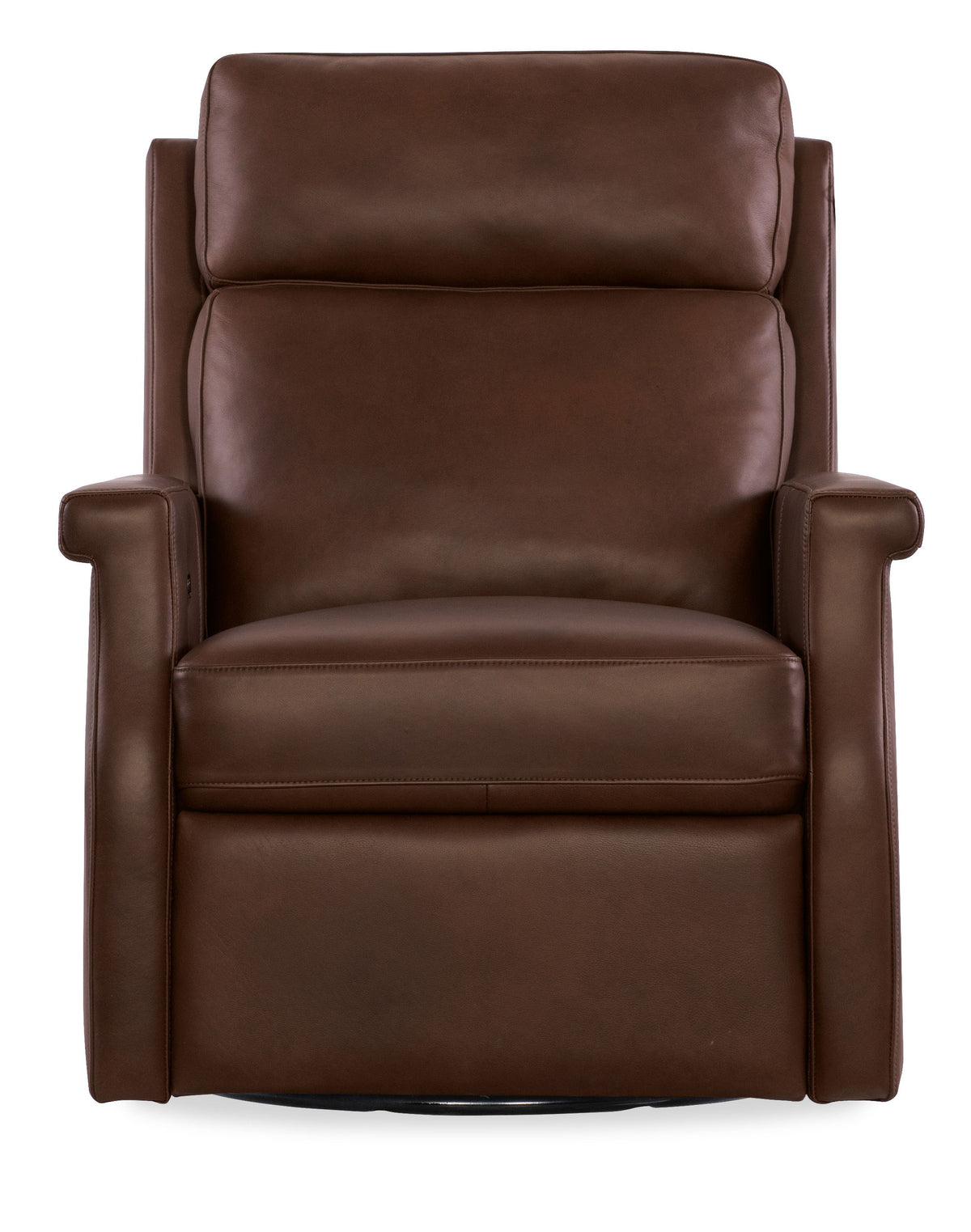Kaufman ZG Swivel Power Recliner With Pop-Up Headrest - Dark Brown by Hooker Furniture - View 1