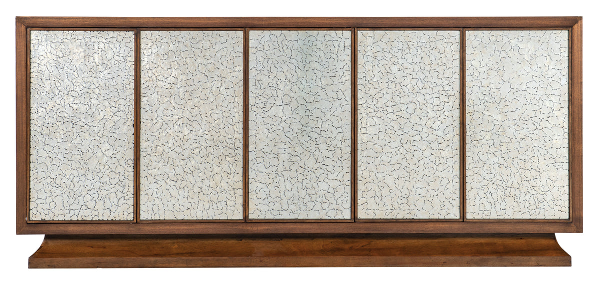 Melange Lloyds Leopard Entertainment Credenza - Dark Brown / White by Hooker Furniture - View 5
