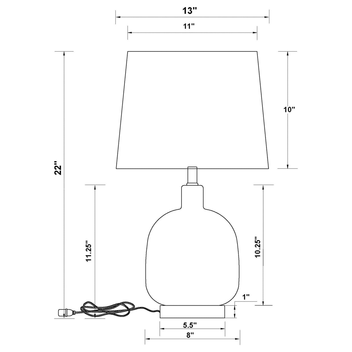 Costner Empire Table Lamp Beige and Clear | Coaster | Home Elegance USA