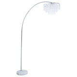 Floor Lamp - Shirley Marble Base Floor Lamp Chrome and Crystal