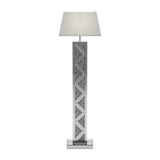 Carmen Geometric Base Floor Lamp Silver | Coaster - 920140 - Home Elegance USA - 1