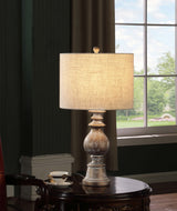 Brie Drum Shade Table Lamp Oatmeal and Antique Gold | Coaster | Home Elegance USA