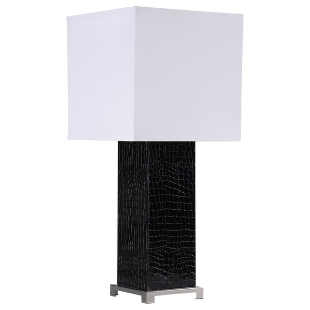 Bridle Square Shade Bedside Table Lamp Black | Coaster | Home Elegance USA