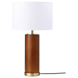 Aziel Drum Shade Bedside Table Lamp Cappuccino and Gold | Coaster | Home Elegance USA