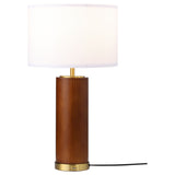 Aziel Drum Shade Bedside Table Lamp Cappuccino and Gold | Coaster | Home Elegance USA