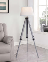 Dayton Adjustable Empire Shade Tripod Floor Lamp Grey | Coaster - 920212 - Home Elegance USA - 2