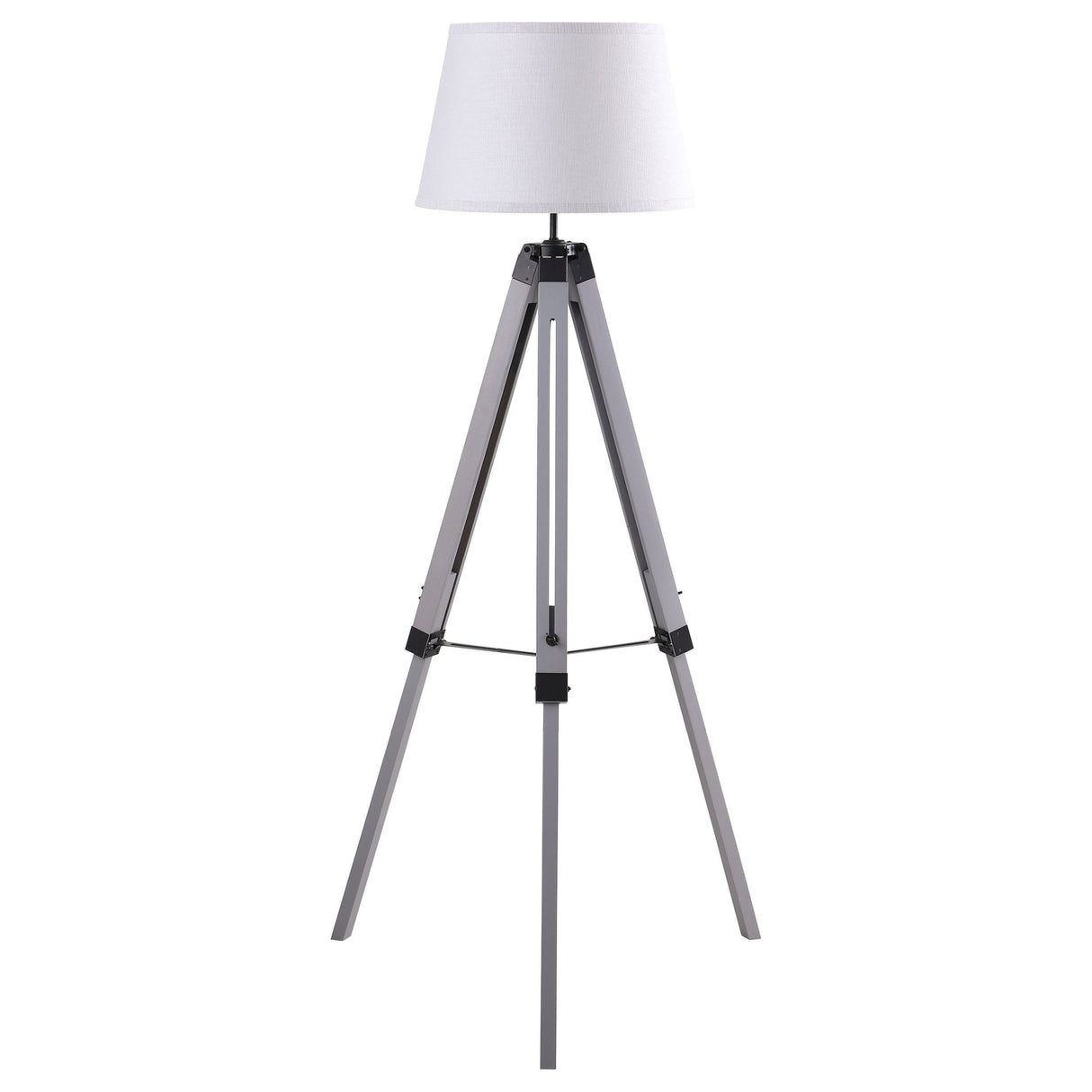 Dayton Adjustable Empire Shade Tripod Floor Lamp Grey | Coaster - 920212 - Home Elegance USA - 4