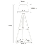 Dayton Adjustable Empire Shade Tripod Floor Lamp Grey | Coaster - 920212 - Home Elegance USA - 5