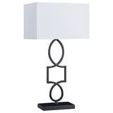 Table Lamp - Leorio Rectangular Shade Table Lamp White and Black