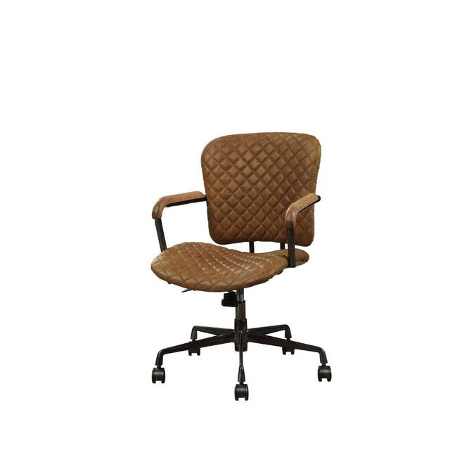 Acme - Josi Office Chair 92029 Coffee Top Grain Leather