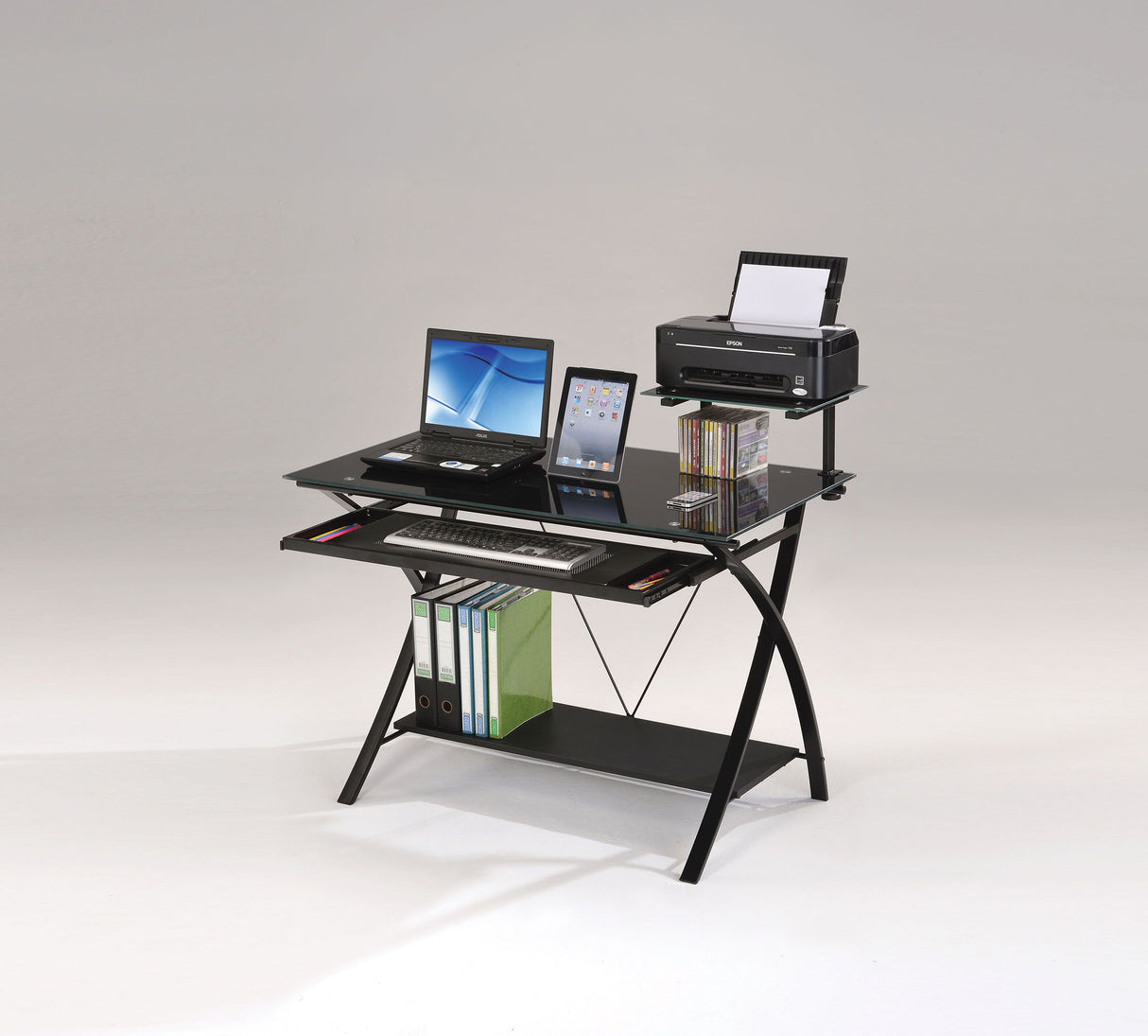 Acme - Erma Computer Desk 92078 Black Finish