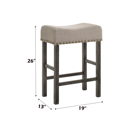 Martha II Weathered Gray Finish 7 PCs Counter Height Dining Room Set - sold by Home Elegance USA