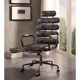 Calan Office Chair 92107 Vintage Black Top Grain Leather | Acme | Home Elegance USA