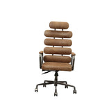 Acme - Calan Office Chair 92108 Retro Brown Top Grain Leather