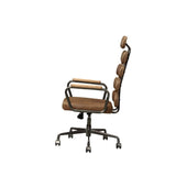 Calan Office Chair 92108 Retro Brown Top Grain Leather | Acme | Home Elegance USA