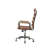 Acme - Calan Office Chair 92110 Vintage Whiskey Top Grain Leather