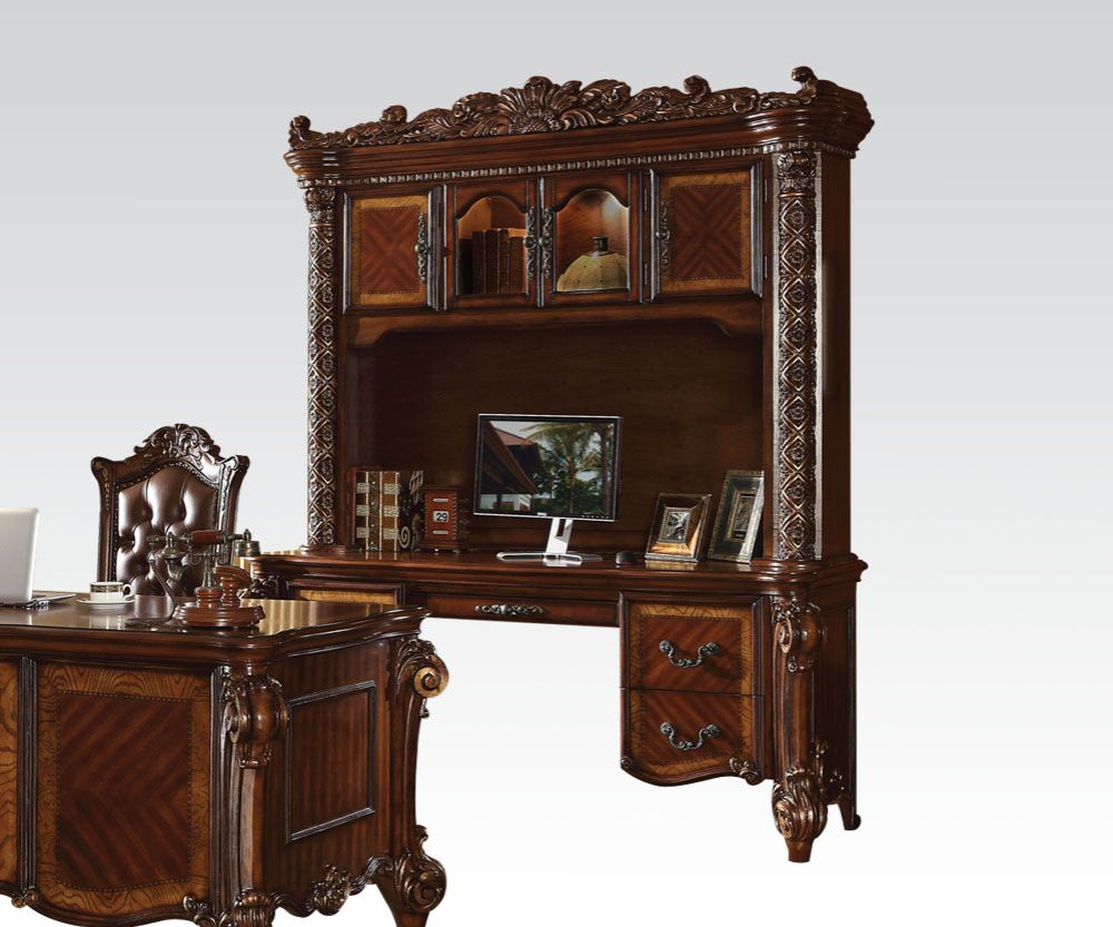 Acme - Vendome Executive Computer Desk W/Hutch 92128 Cherry Finish