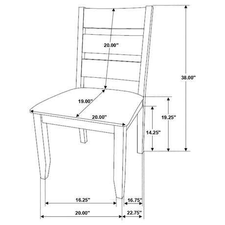 Gawain Rustic Knotty Nutmeg 5-piece Dining Set - sold by Home Elegance USA