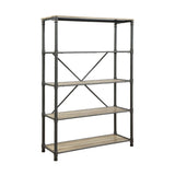 Acme - Itzel Bookshelf 92200 Antique Oak & Sandy Gray Finish