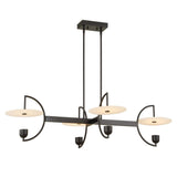 Kyoto 4 Light Linear LED Chandelier - Black by Uttermost - View 4