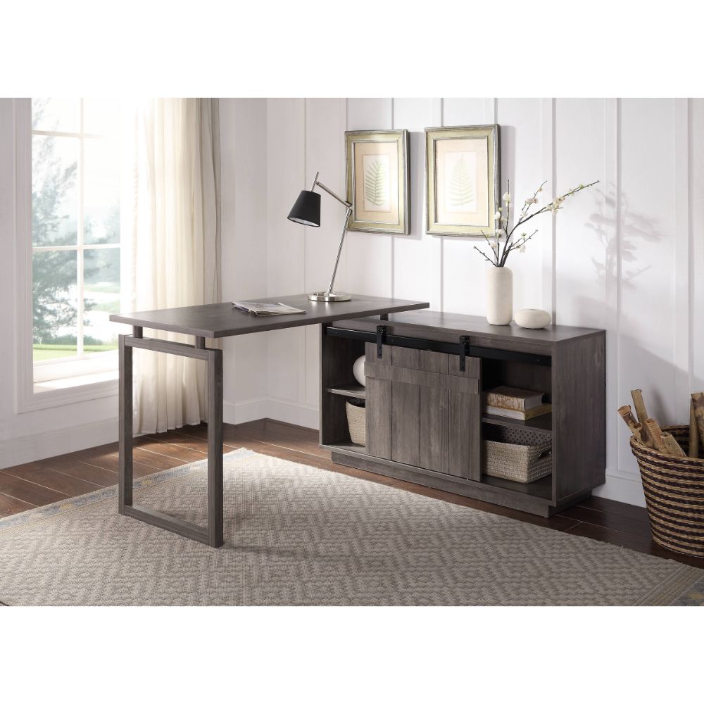 Bellarosa Writing Desk 92270 Gray Washed Finish | Acme - 92270 - Home Elegance USA - 4