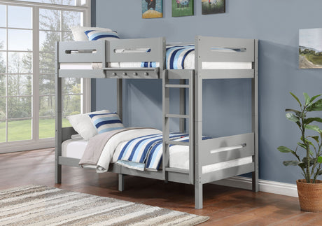 Edah Gray Finish Twin/Twin Bunk Bed