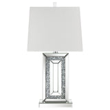 Ayelet Table Lamp with Square Shade White and Mirror | Coaster | Home Elegance USA