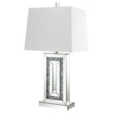 Ayelet Table Lamp with Square Shade White and Mirror | Coaster | Home Elegance USA