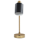 Table Lamp - Cherise Adjustable Shade Table Lamp Antique Brass and Matte Black