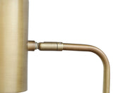 Floor Lamp - Jodie Round Base Floor Lamp Antique Brass and Grey