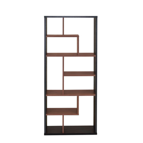 Acme - Mileta II Bookcase 92358 Black & Walnut Finish