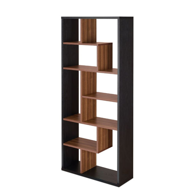 Acme - Mileta II Bookcase 92358 Black & Walnut Finish