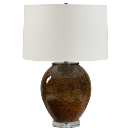Rye Glazed Table Lamp - Dark Brown by Uttermost - View 4