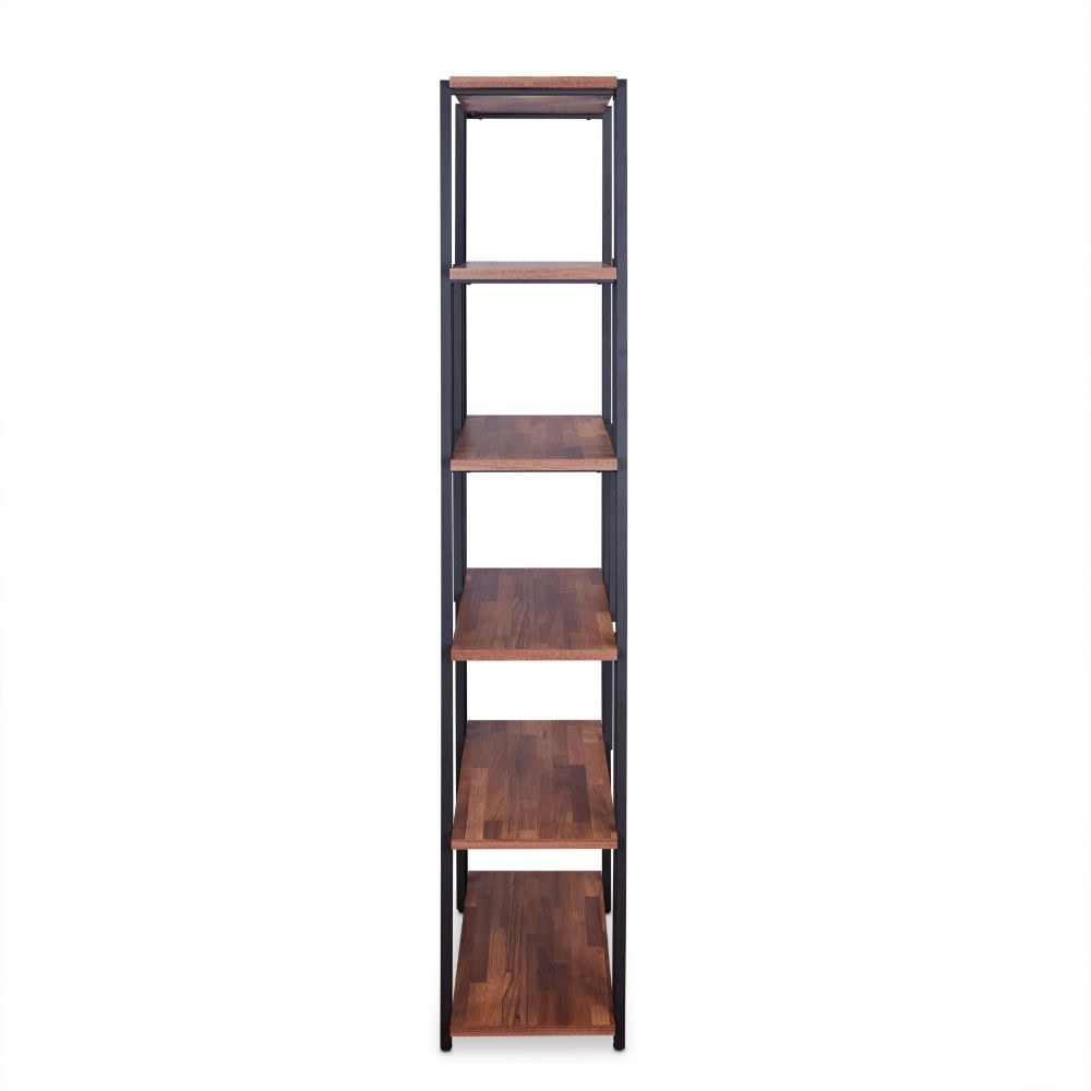 Acme - Sara Bookshelf 92406 Walnut & Sandy Black Finish