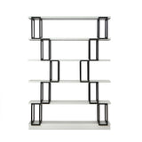 Acme - Verne Bookshelf 92408 White & Black Finish