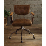 Acme - Hallie Office Chair 92410 Vintage Whiskey Top Grain Leather