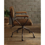 Acme - Hallie Office Chair 92410 Vintage Whiskey Top Grain Leather