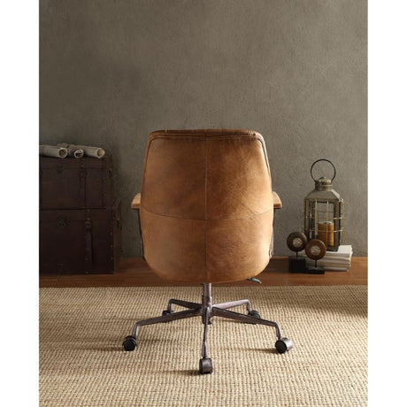 Acme - Hamilton Office Chair 92412 Coffee Top Grain Leather