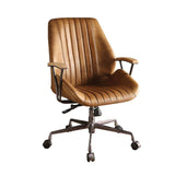 Acme - Hamilton Office Chair 92412 Coffee Top Grain Leather