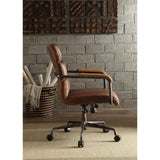 Acme - Harith Office Chair 92414 Retro Brown Top Grain Leather