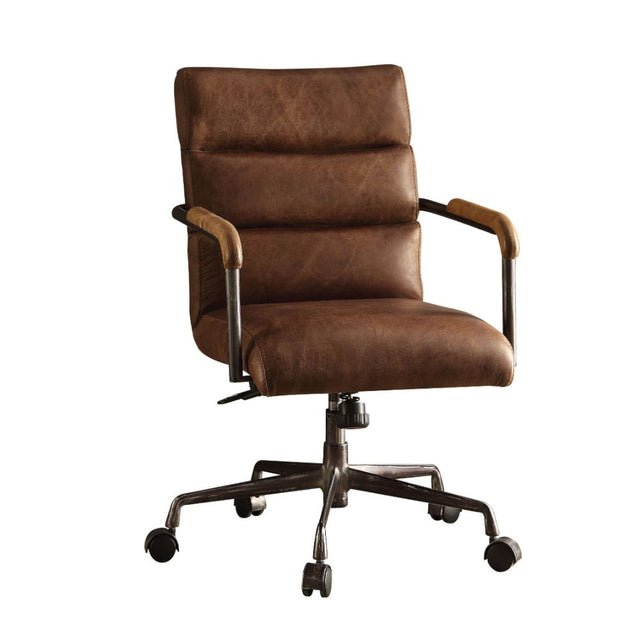 Acme - Harith Office Chair 92414 Retro Brown Top Grain Leather