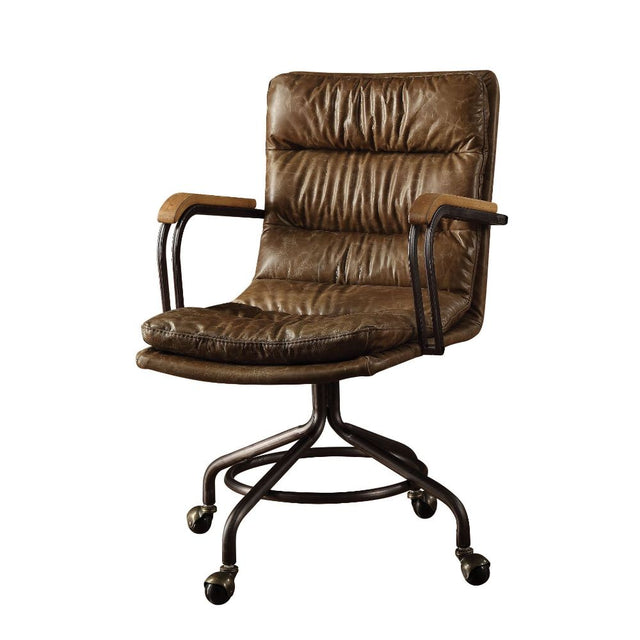 Acme - Harith II Office Chair 92416 Vintage Whiskey Top Grain Leather